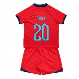 Baby Fußballbekleidung England Phil Foden #20 Auswärtstrikot WM 2022 Kurzarm (+ kurze hosen)